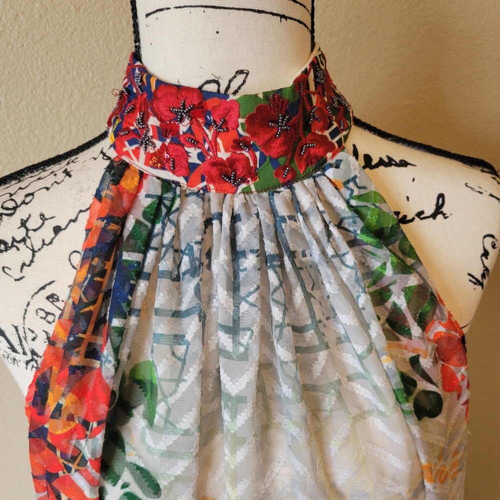 Anthropologie Floral Halter Maxi Dress - Multicolor - Picture 2 of 16